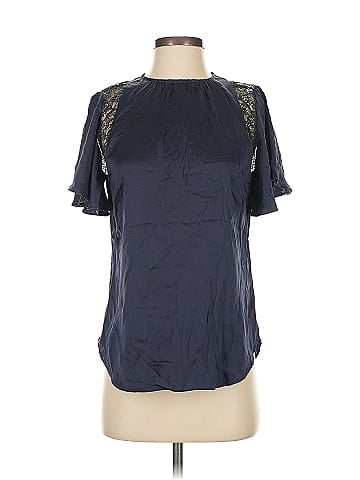 Jonathan Simkhai Short Sleeve Silk Top (view 1)