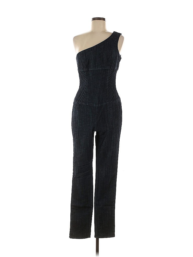 Arden B. Solid Blue Jumpsuit Size M - photo 1