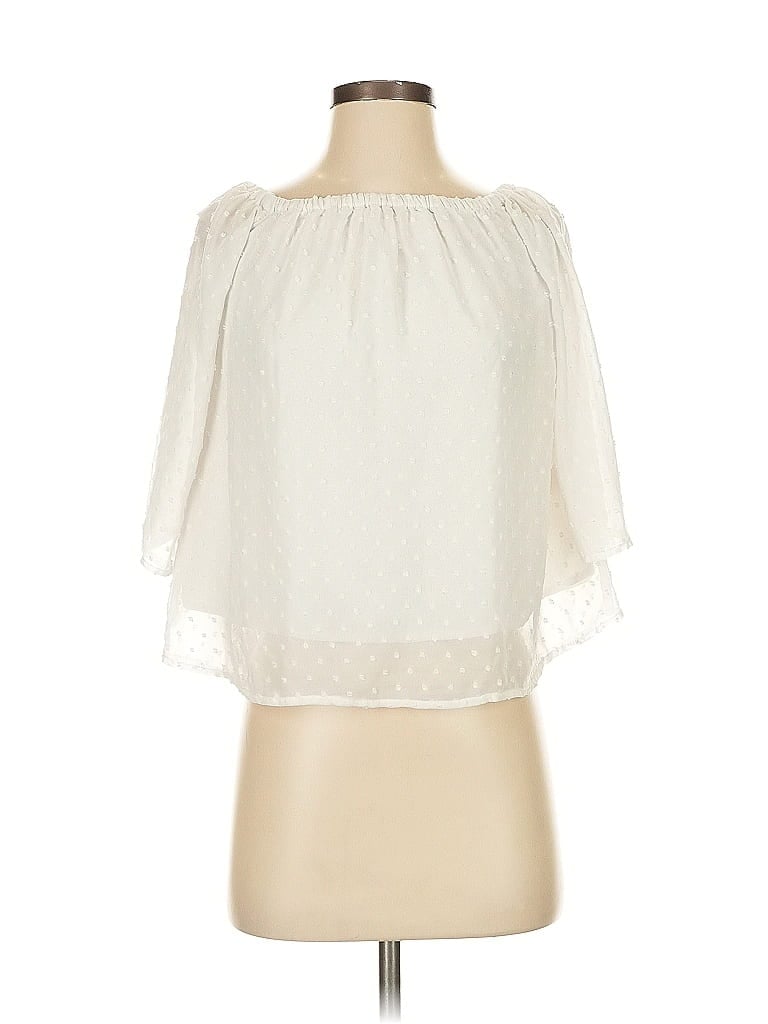 Mi ami 100% Polyester Ivory 3/4 Sleeve Blouse Size XS - photo 1