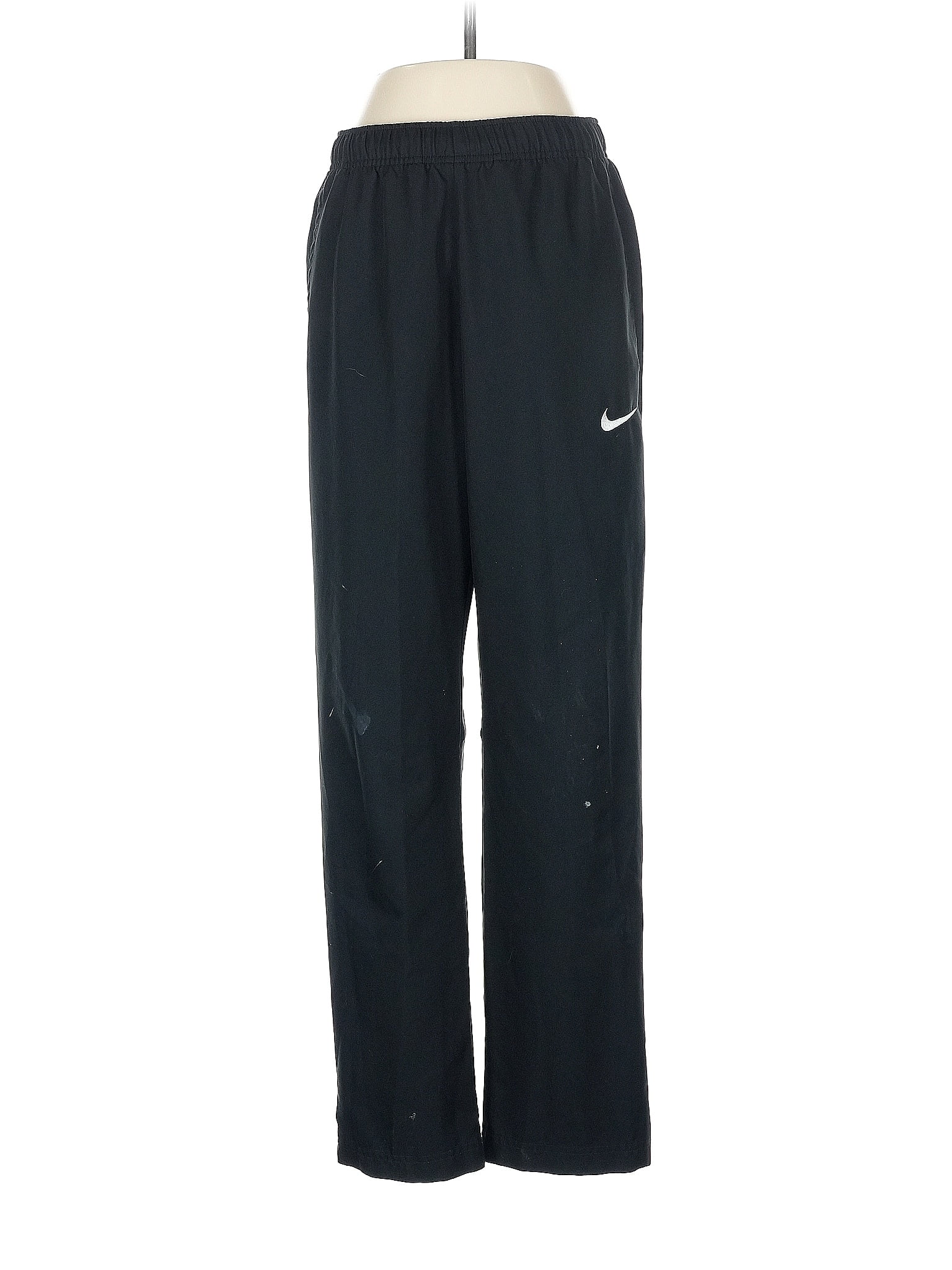 Nike 100% Polyester Black Track Pants Size M