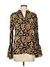 MICHAEL Michael Kors Paisley Gold Long Sleeve Blouse Size S - photo 1