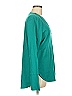 Isaac Mizrahi LIVE! 100% Cotton Teal Long Sleeve Blouse Size M - photo 4