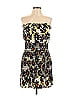 Plenty By Tracy Reese 100% Viscose Print Black Yellow Cocktail Dress Size L - photo 1