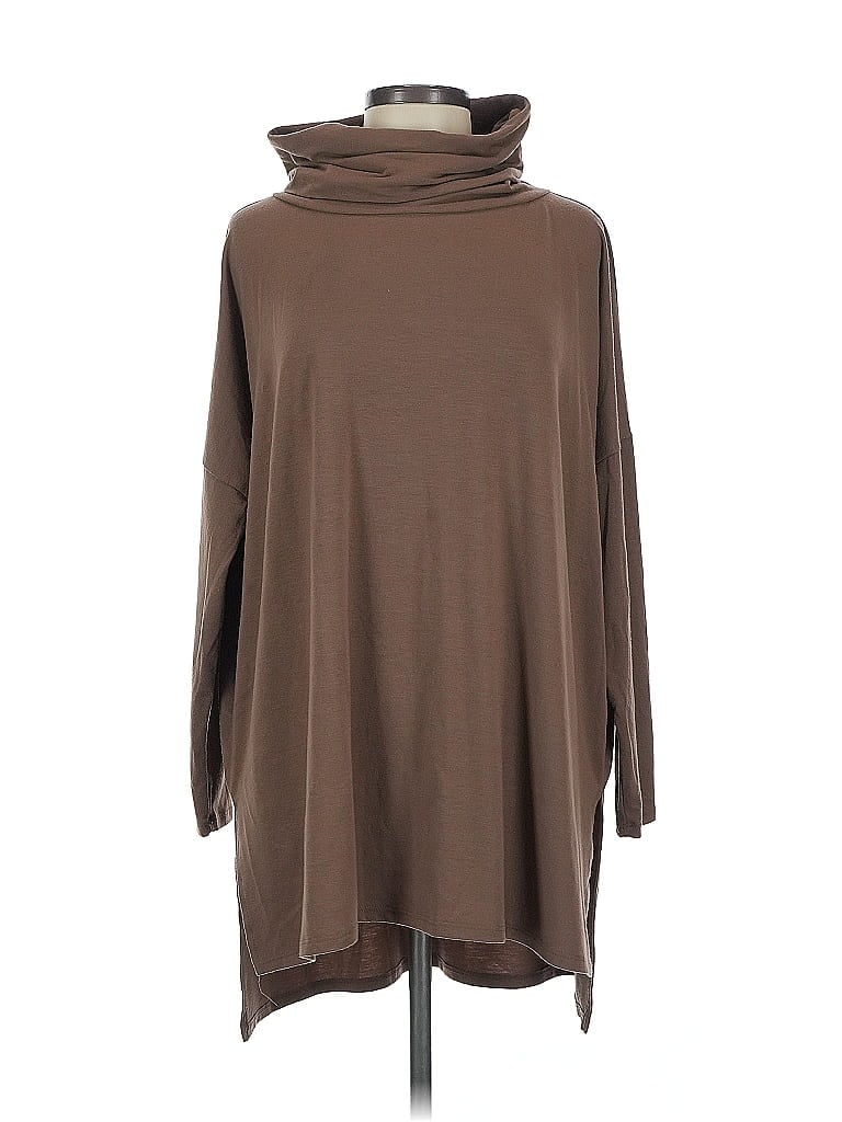 Zenana Brown Long Sleeve Turtleneck Size M - photo 1
