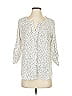 West Kei 100% Polyester Polka Dots Ivory White 3/4 Sleeve Blouse Size S - photo 1