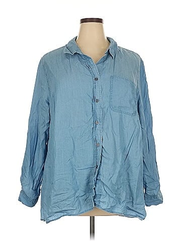 Jessica London 3/4 Sleeve Button-Down Shirt (view 1)