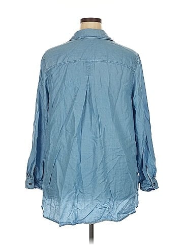 Jessica London 3/4 Sleeve Button-Down Shirt (view 2)