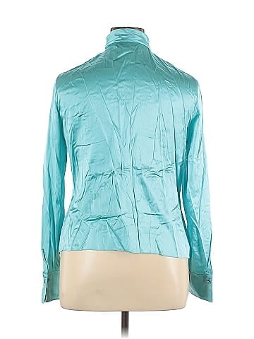Linda Allard Ellen Tracy Long Sleeve Silk Top (view 2)