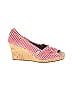 TOMS Stripes Pink Red Wedges Size 8 1/2 (wide) - photo 1