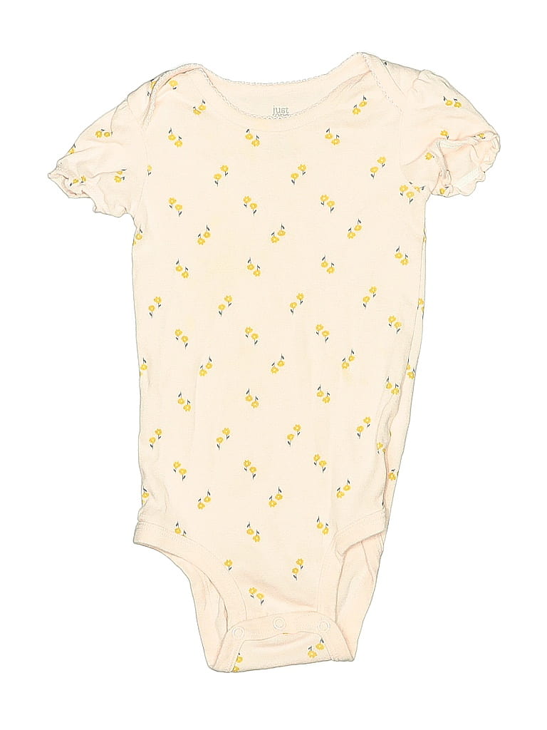 Just One You Made by Carter's Print Yellow Short Sleeve Onesie 12-18 MO / 18 MO - photo 1