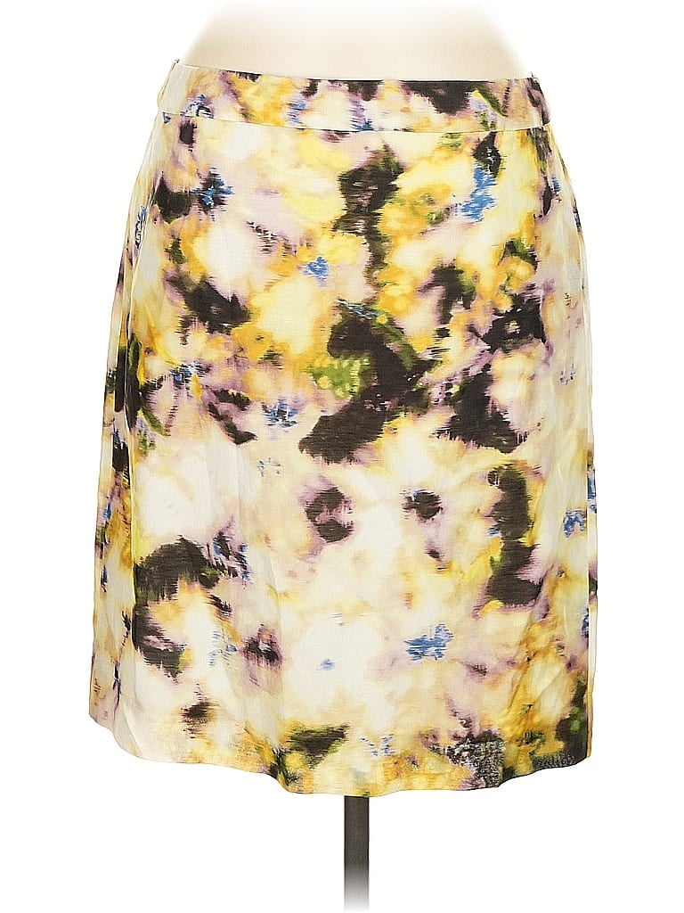 J.Crew Tie-dye Yellow Casual Skirt Size 6 - photo 1