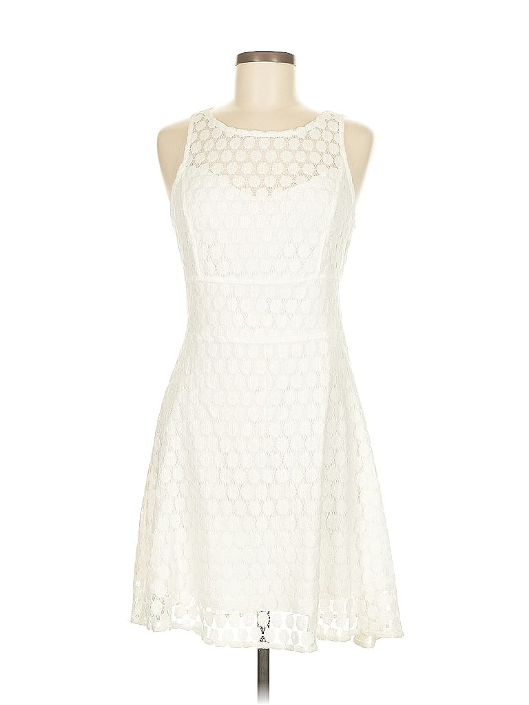 Charming Charlie 100% Cotton Ivory Cocktail Dress Size M - photo 1