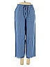 Susan Graver Chevron-herringbone Blue Linen Pants Size XXS - photo 1