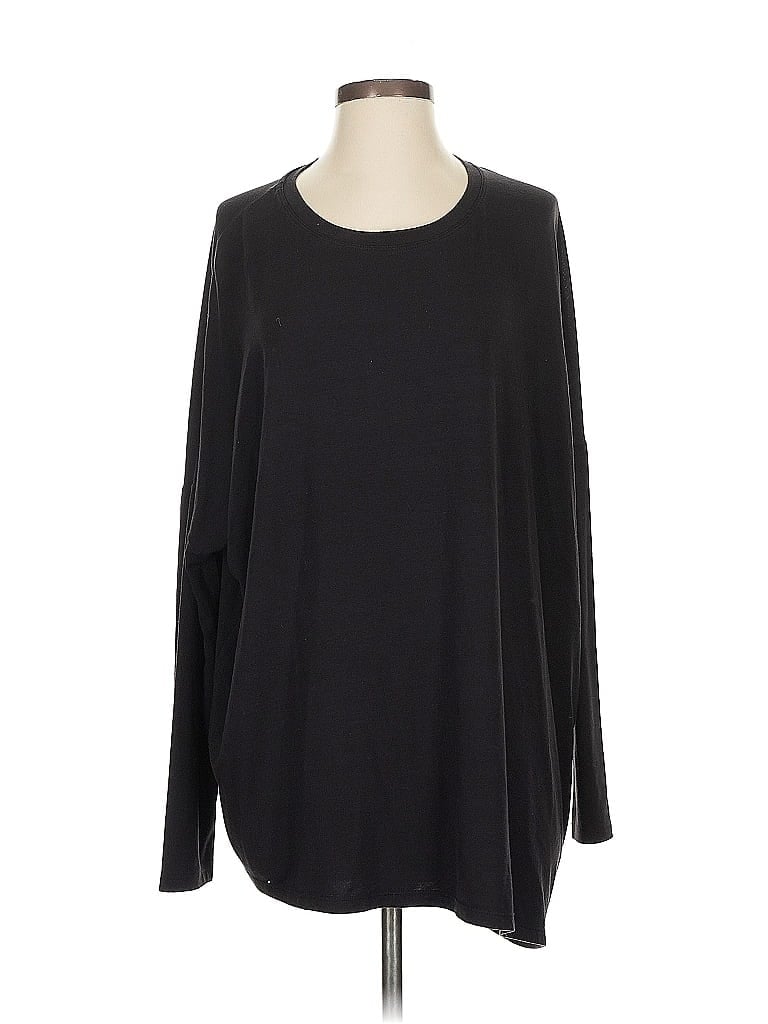 Pre-owned Athleta Long Sleeve T-shirt In Black