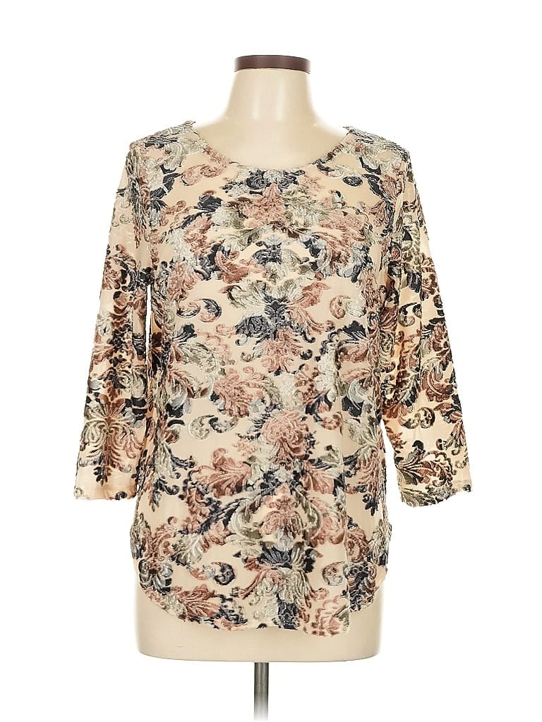 Karen Kane Tan 3/4 Sleeve Blouse Size L - photo 1