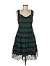 Donna Ricco Chevron-herringbone Green Cocktail Dress Size 8 - photo 1