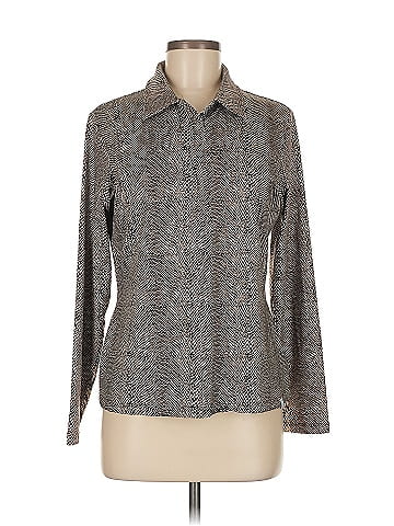 GG Blue Long Sleeve Blouse (view 1)