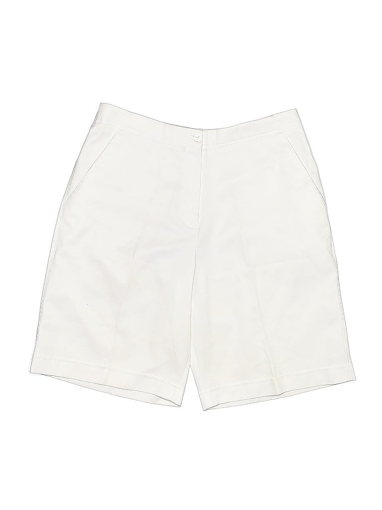 Tail 100% Polyester Solid Ivory White Shorts Size 6 - photo 1