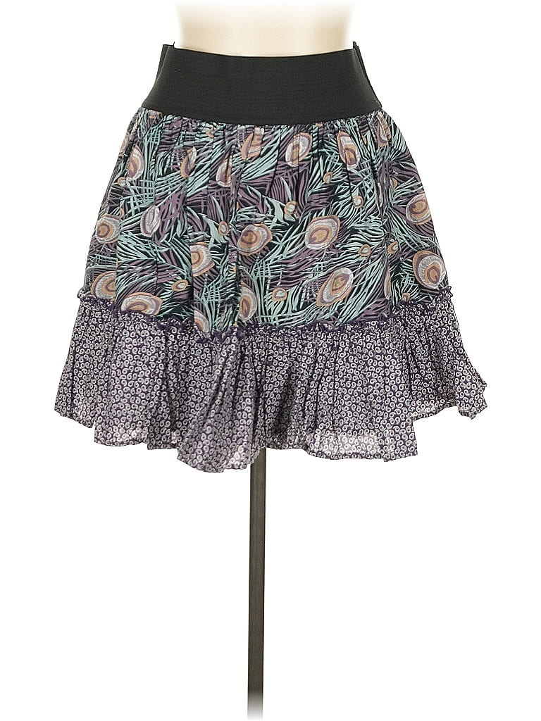Xhilaration Paisley Blue Casual Skirt Size L - photo 1