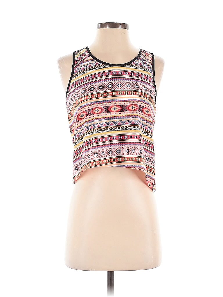 Pre-owned Lush Sleeveless Top Pink Halter Neckline Tops