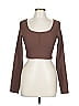 Worth Brown Long Sleeve Top Size 10 - photo 1