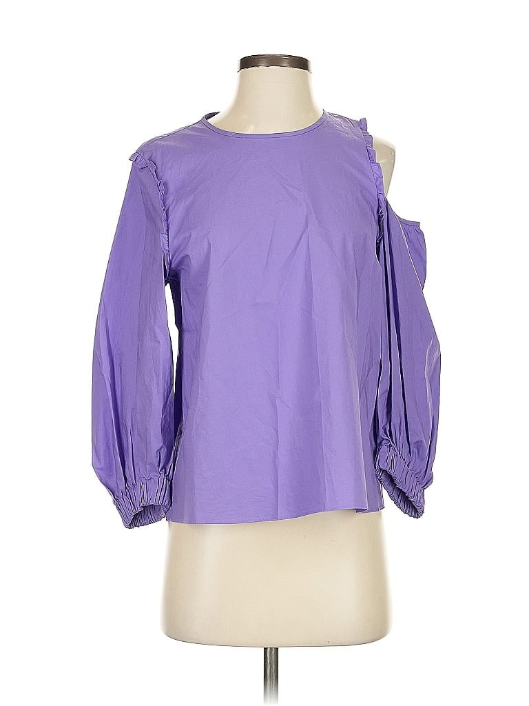 Pre-owned Tibi 3/4 Sleeve Blouse In Purple