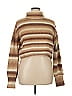 12th Tribe Stripes Tan Turtleneck Sweater Size XL - photo 1