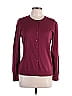 August Silk Burgundy Cardigan Size L - photo 1