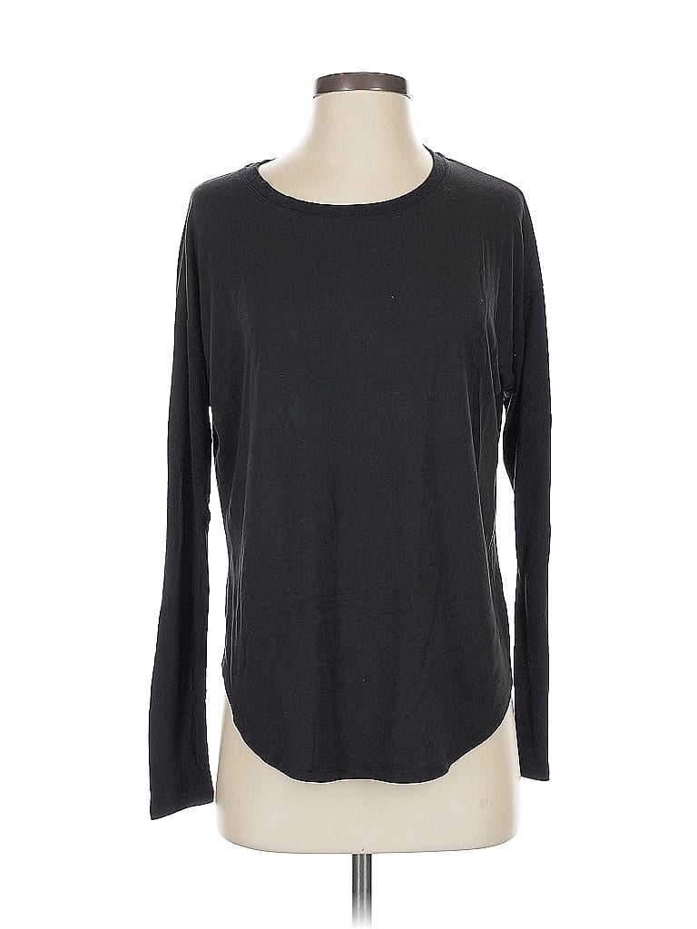 Pre-owned Athleta Long Sleeve T-shirt In Black