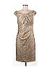 David Meister Metallic Gold Cocktail Dress Size 6 - photo 1