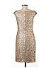 David Meister Metallic Gold Cocktail Dress Size 6 - photo 2
