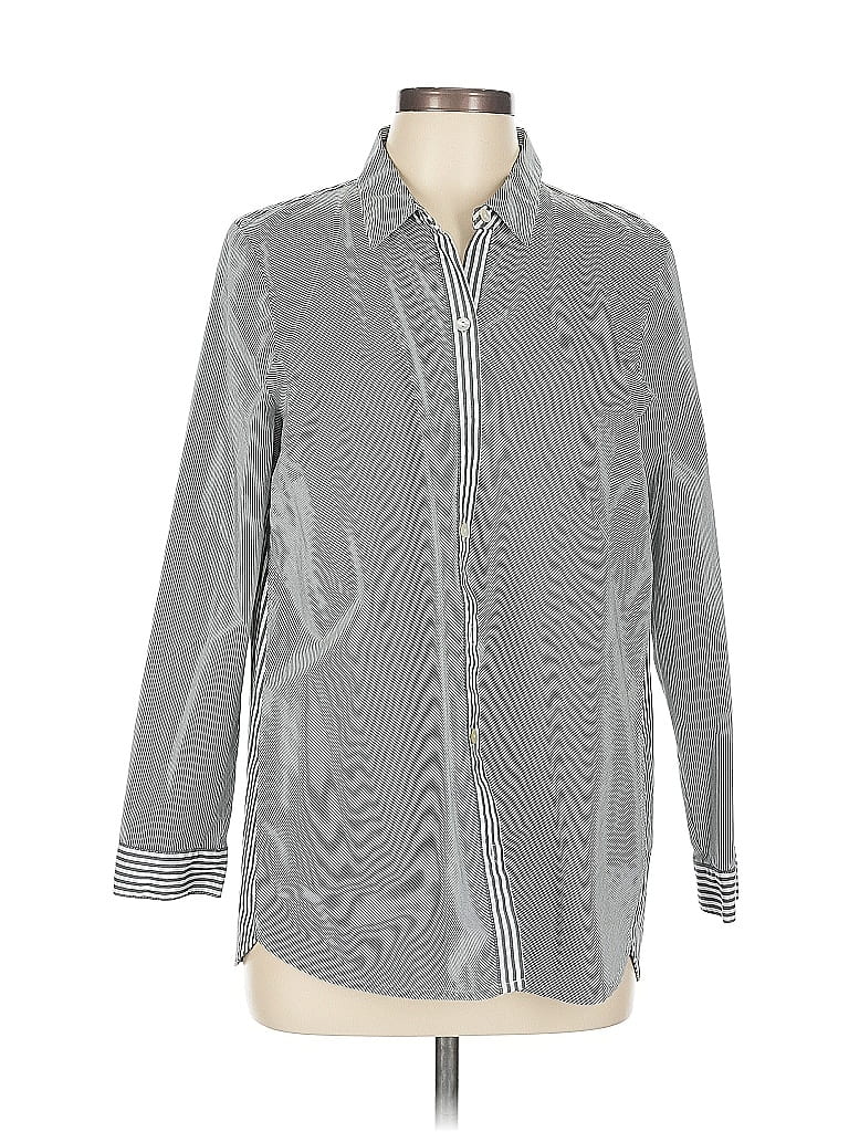 Click to view more detailed imagery on our partner's website Pre-owned Jjill 3/4 Sleeve Button Down Shirt In Gray
