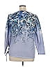Cj Banks Blue 3/4 Sleeve Blouse Size 1X - photo 2