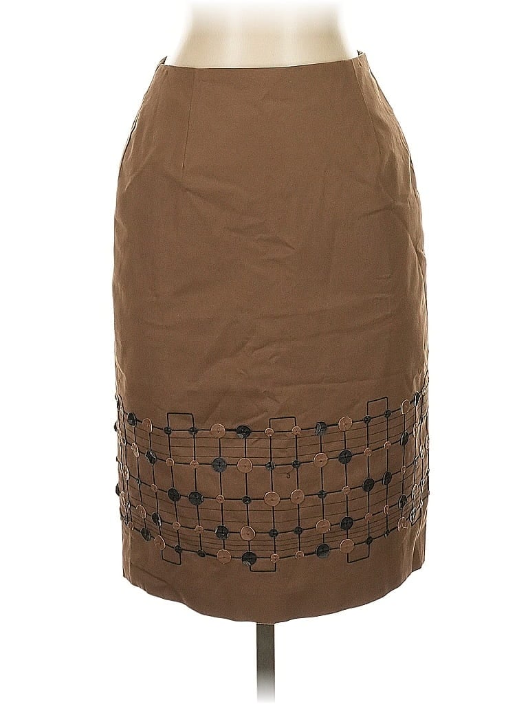 Worth New York Graphic Brown Casual Skirt Size 2 - photo 1
