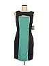 Marc New York Andrew Marc 100% Polyester Color Block Teal Cocktail Dress Size 8 - photo 1
