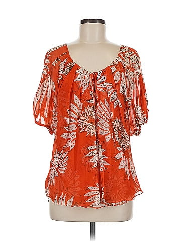 Diane von Furstenberg Short Sleeve Silk Top (view 1)