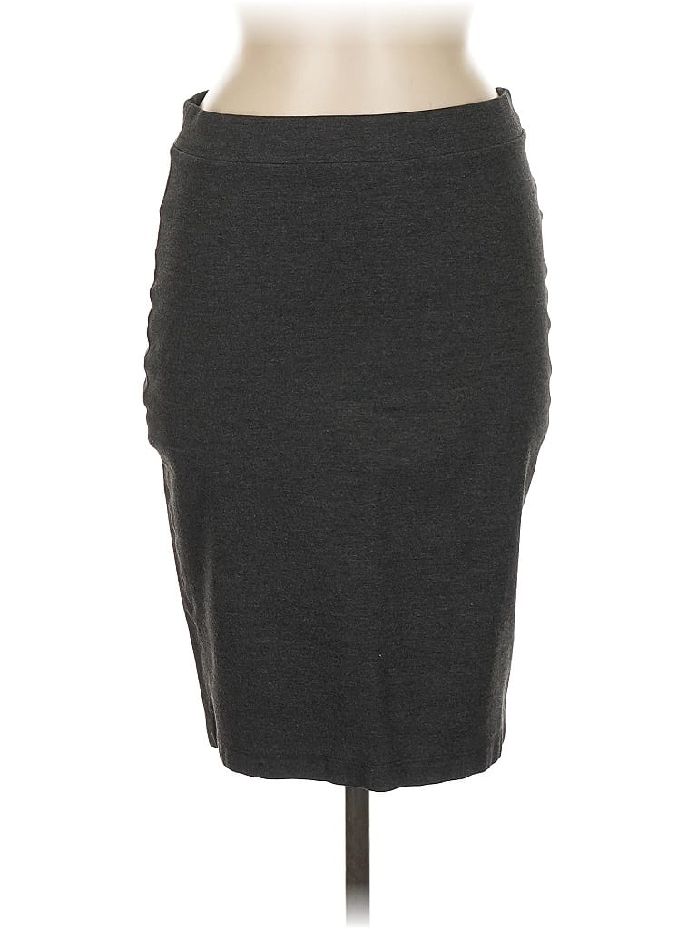 Pre-owned Liz Claiborne Casual Skirt In Gray
