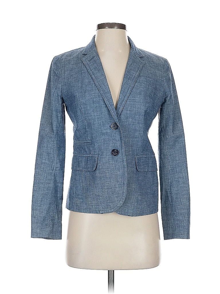 Pre-owned J.crew Factory Store Blazer Jacket In Blue