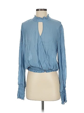 Parker Long Sleeve Silk Top (view 1)