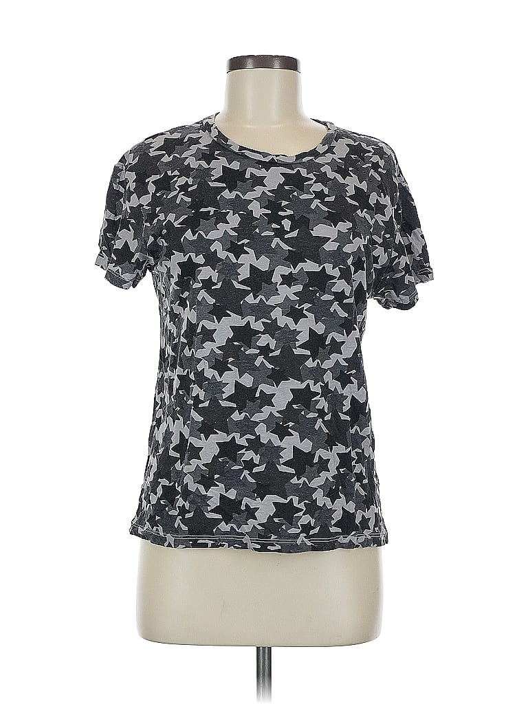 Monrow Floral Gray Short Sleeve T-Shirt Size M - photo 1