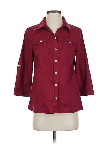 Christopher & Banks 3/4 Sleeve Button-Down Shirt (view 1)