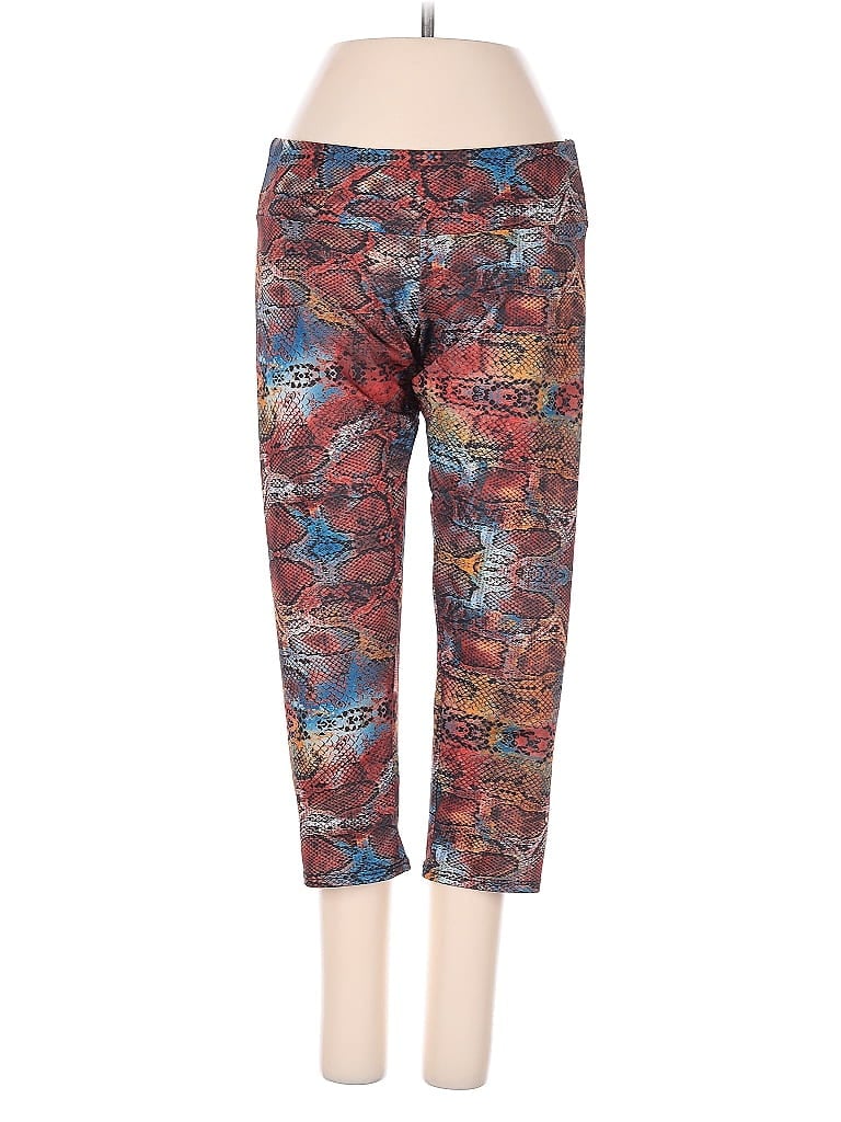 Onzie Print Red Orange Casual Pants Size S - photo 1
