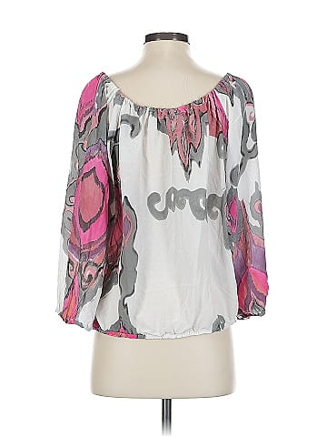 Trina Turk 3/4 Sleeve Silk Top (view 2)