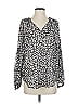 BTFBM 100% Polyester Silver Long Sleeve Blouse Size S - photo 1