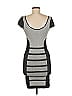 Arden B. Stripes Gray Cocktail Dress Size M - photo 2