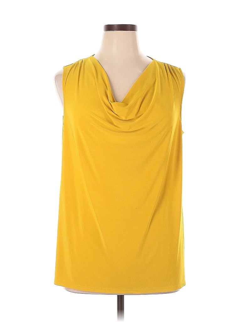 Pre-owned C Established 1946 Sleeveless Blouse In Yellow