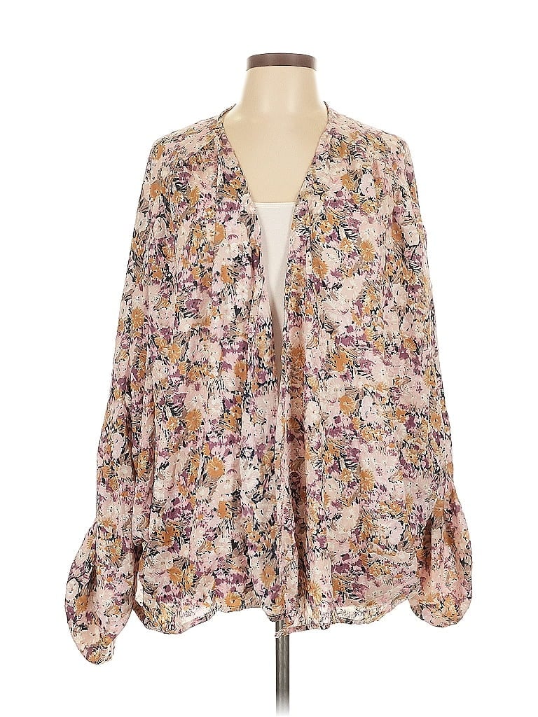 Pre-owned Hayden Long Sleeve Blouse In Pink