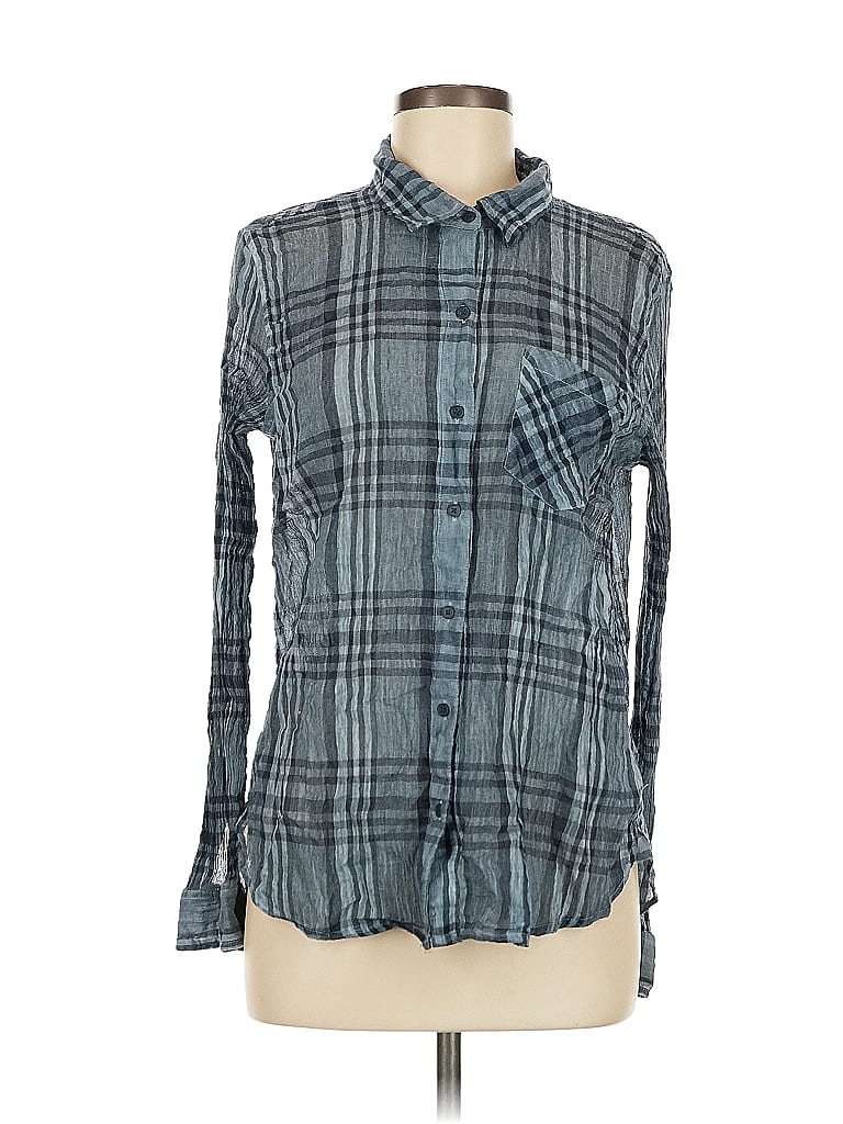 Pre-owned Lucky Brand Long Sleeve Button Down Shirt In Blue