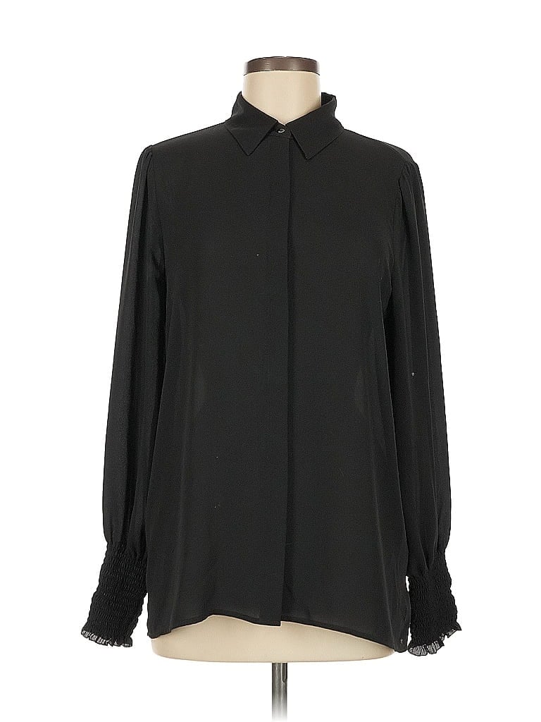 Pre-owned Express Long Sleeve Blouse In Black