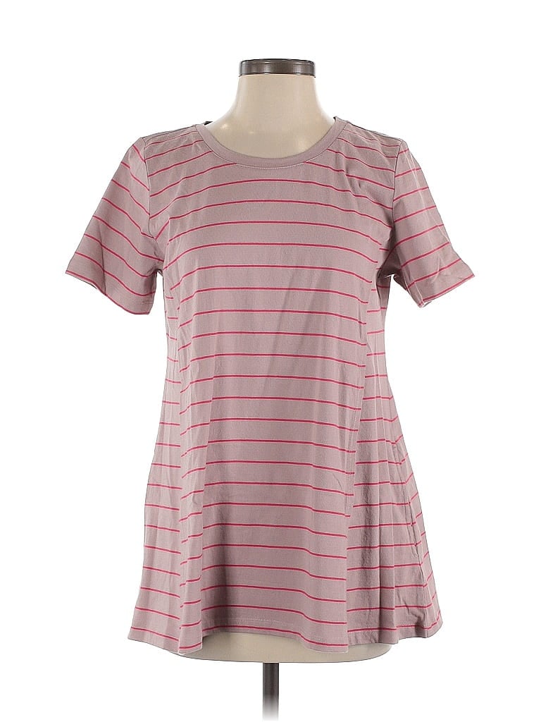 LOGO by Lori Goldstein 100% Cotton Pink Short Sleeve Top Size S - photo 1